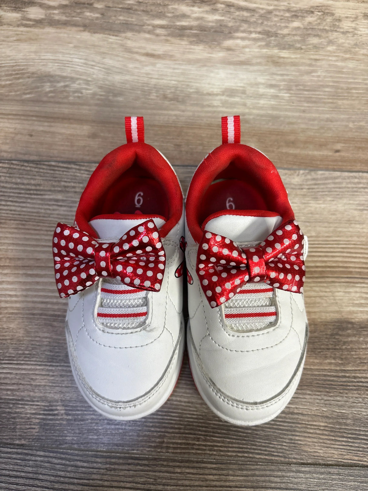 Disney Baby Minnie Mouse Bow Sneakers White sz 6c