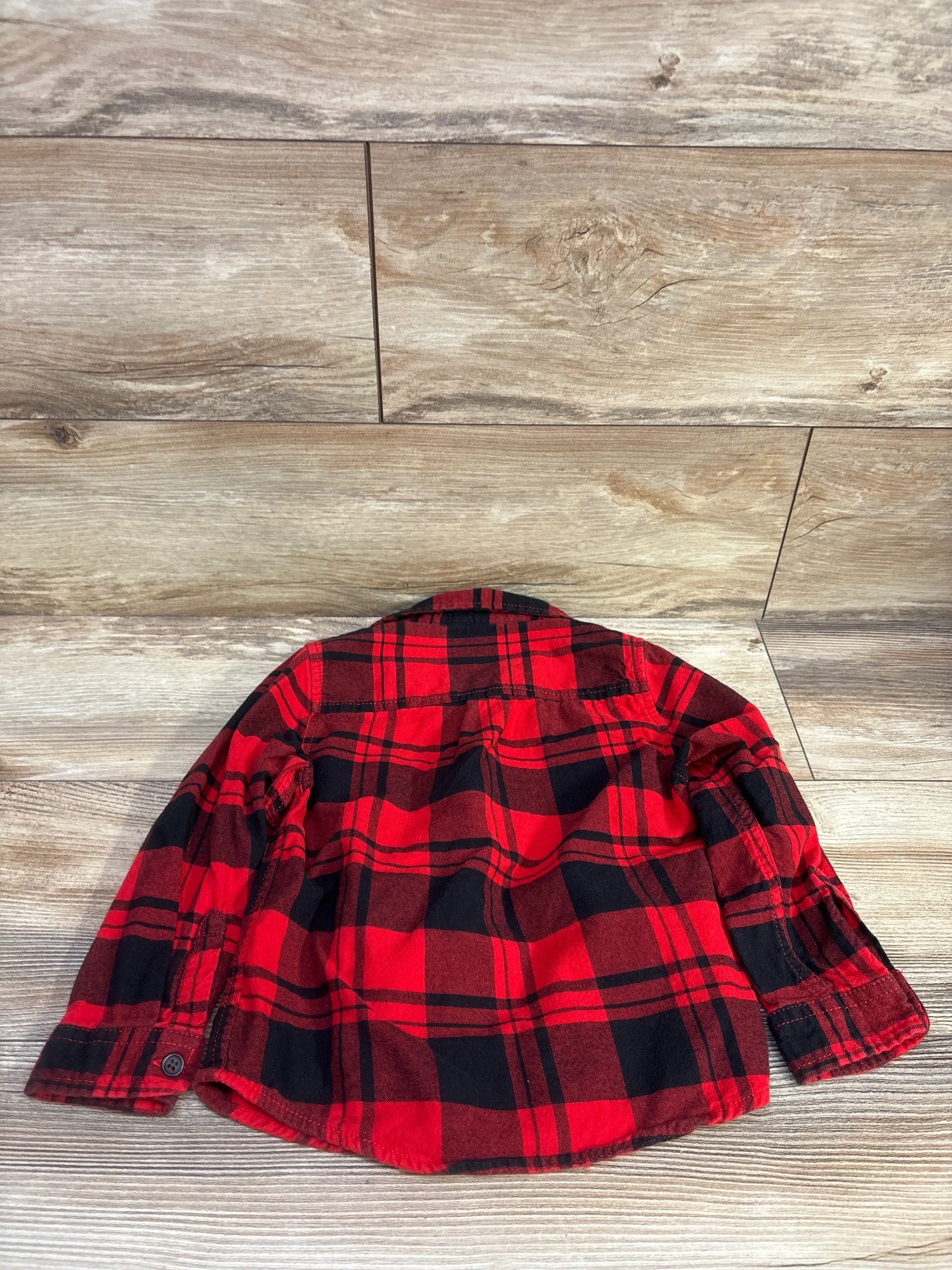 Cat & Jack Plaid Flannel Shirt Red sz 4T