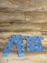 Disney Stitch 2pc Pajama Set Blue sz 18m