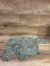 Disney Baby 2pc Mickey Mouse Sweatshirt & Joggers Set Green sz 9m