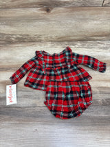NEW Cat & Jack 2pc Plaid Top & Bloomers Set Red sz Newborn