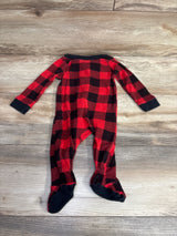 Wondershop Buffalo Plaid Sleeper Red sz 3-6m