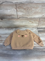 Old Navy Critter Bear Pullover Sweatshirt Brown sz 12-18m