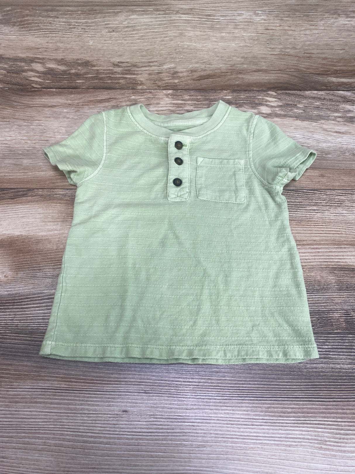 Cat & Jack Henley Shirt Green sz 18m