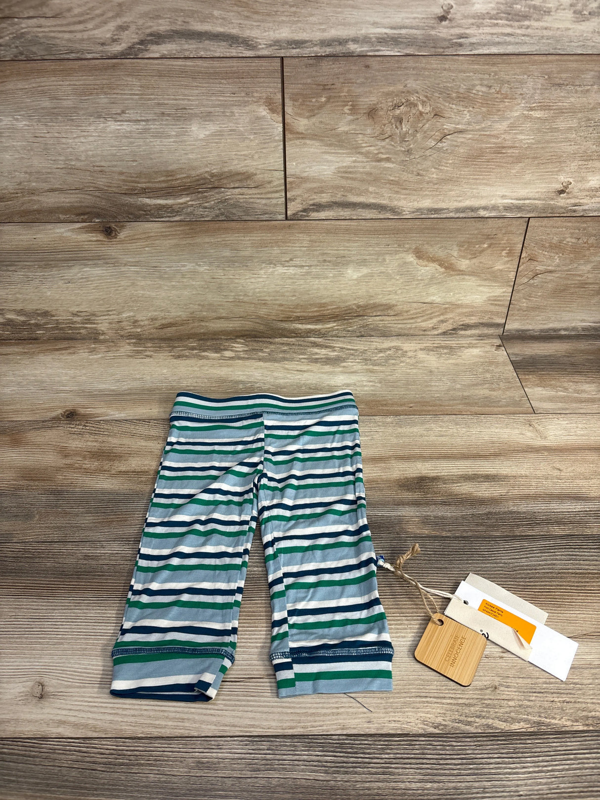NEW Kickee Kids Casual Pants in Stormy Sea Stripe sz 6-12m
