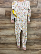 NEW Cloud Island Floral Sleeper White sz 5T
