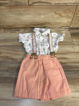 Dapper Dude 3pc Suspender Set Peach sz 12m