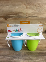 NEW Munchkin Miracle 360 Cup 7oz Green/Blue 2pk
