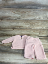 Old Navy 2pc Henley Sherpa Sweatshirt & Joggers Pink sz 18-24m