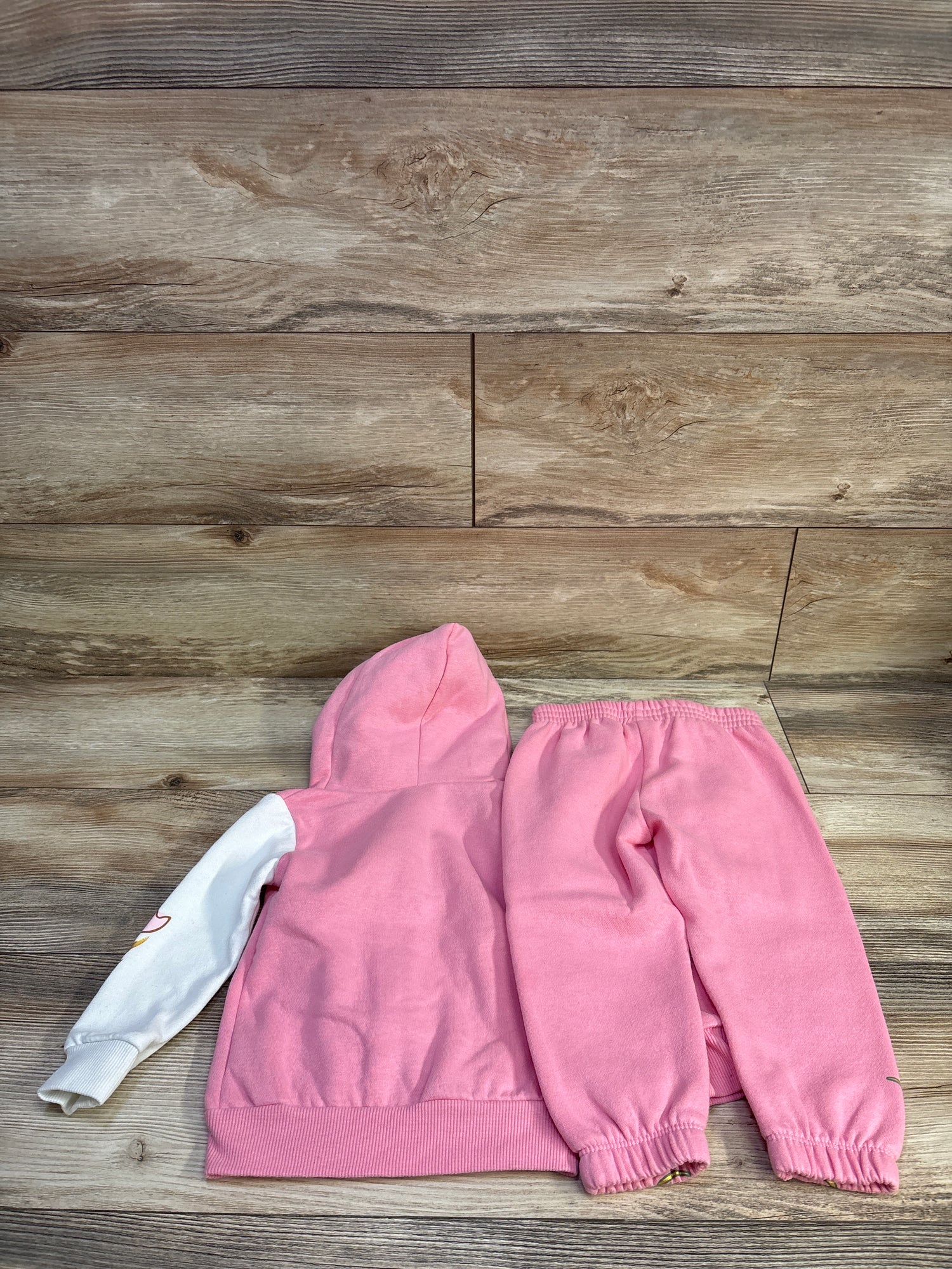 Disney Princess 2pc Zip-Up Sweatshirt & Joggers Set Pink sz 2T