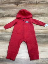 NEW Carter's Sporty Double Knit Red Jumpsuit sz 6m