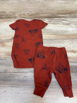 Carter's 2pc Ribbed Bodysuit & Pants Set Rust sz Newborn