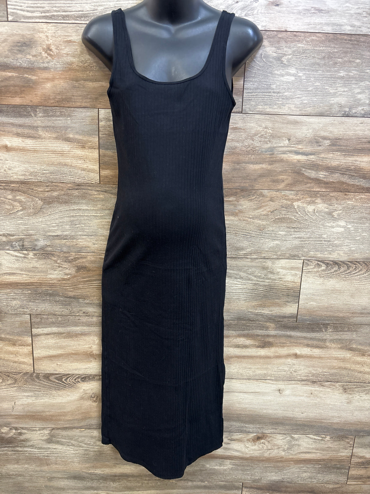 H&M Mama Maternity Ribbed Sleeveless Dress Black sz Medium