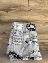 Elements of Style Blanket with Head Support, Grey Sheep