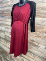 Ekouaer Nursing Dress Black/Red sz Small