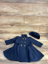 Starting Out Dress Coat + Hat 2pc Set Navy sz 18m