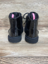 Wonder Nation Glitter Combat Boots Black sz 3c