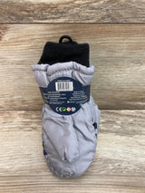 NEW ThermaWear Kid's Ski Striped Grey Mittens