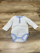 Cat & Jack Striped Henley Bodysuit White sz 3-6m