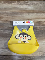 NEW Neat Solutions Monkey Silicone Bib Yellow