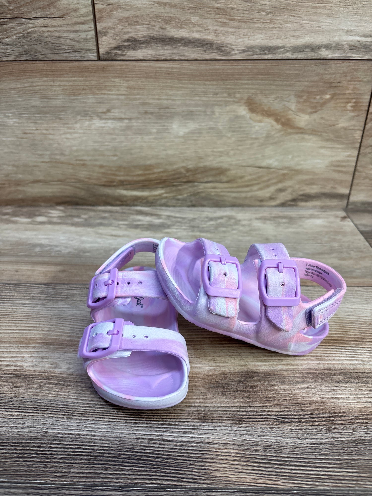 Cat & Jack Double Buckle Sandal Purple sz 5c