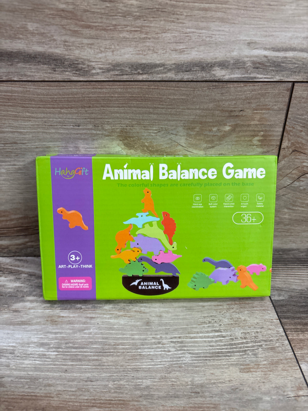 LeeQinersw 11pc Wooden Dinosaur Balance Game