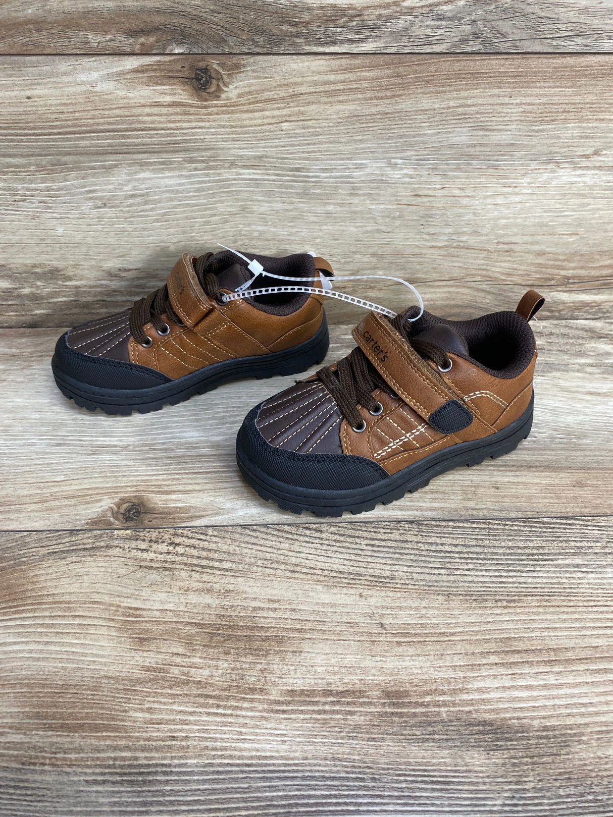 NEW Carter's Benelli Lace Up Sneakers Brown sz 9c