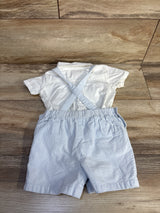Tommy Bahama 3pc Polo Bodysuit, Striped Shortalls, & Bowtie Set White sz 18m