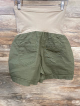 Motherhood Maternity Full Panel Poplin Shorts Green sz Small