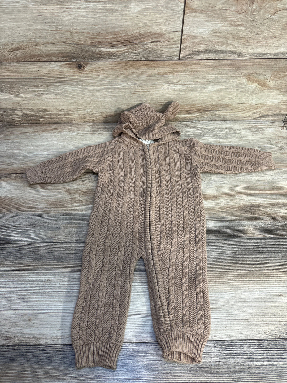 Luna + Luca Organic Baby Bear Jumpsuit in Acorn sz 3-6m