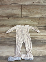 Tan Carter's blanket sleeper for infants with white polka dots and a deer face on the chest.