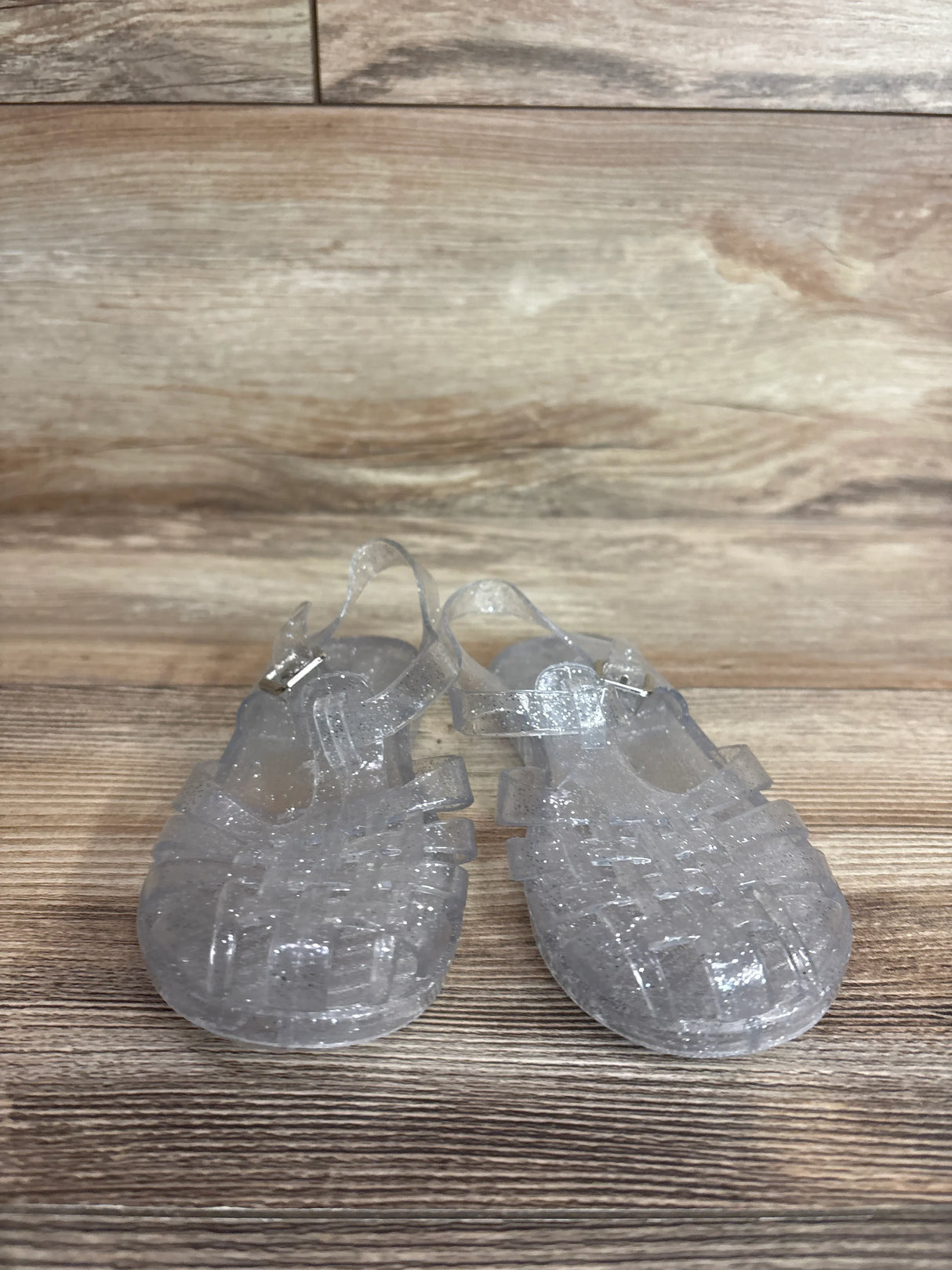 Kidsun Fisher Man Jelly Sandals Clear Glitter sz 9c
