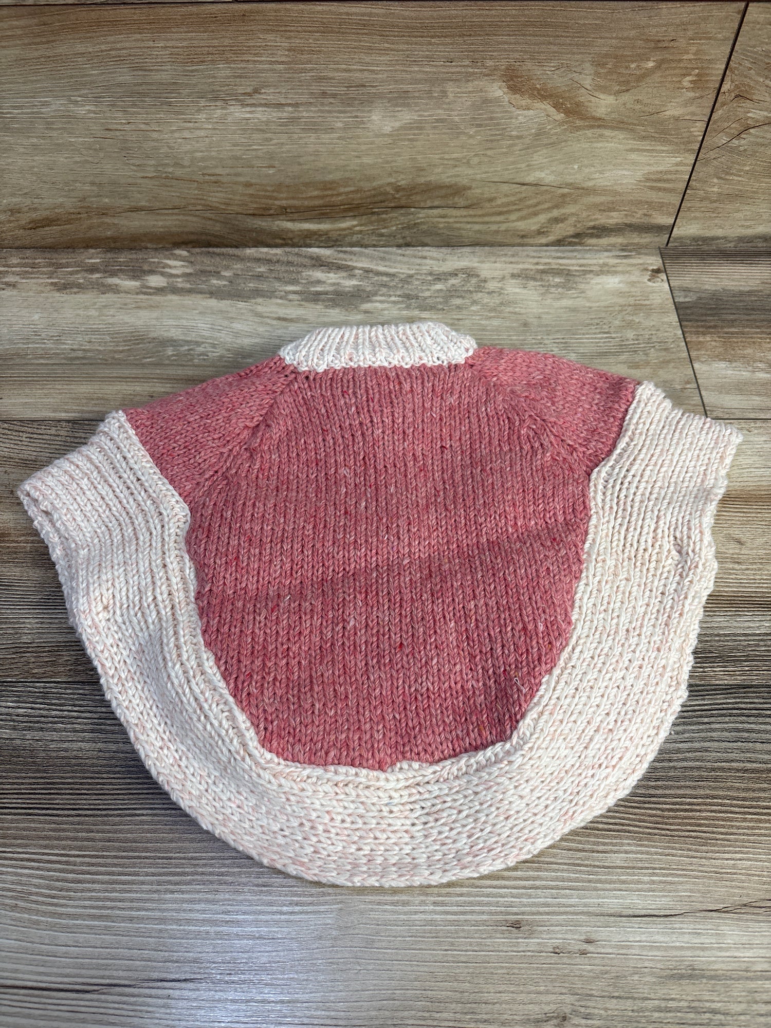 NEW Handmade Portuguese Knit Poncho Cardigan Pink sz 6-12m