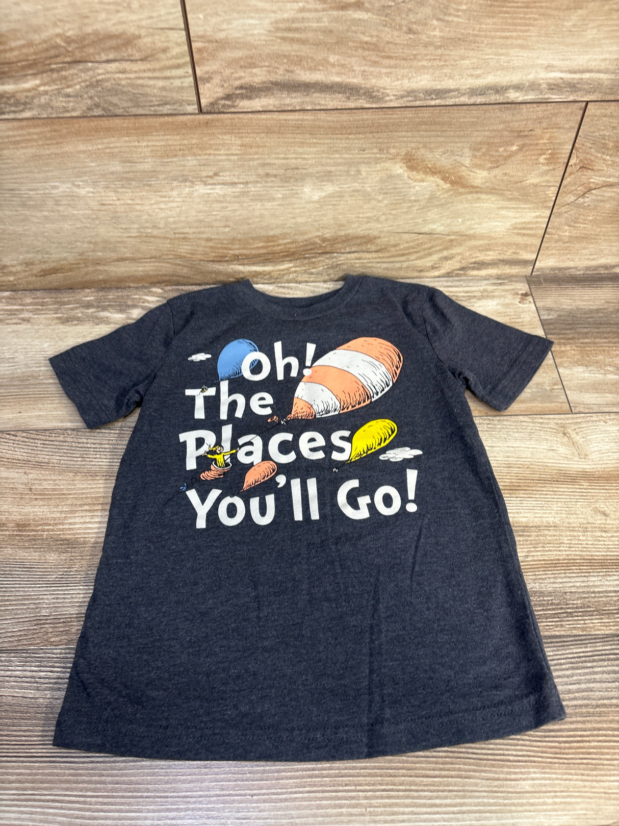 Jumping Beans Oh The Places You'll Go! Shirt Grey sz 4T