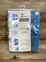 NEW Cozy Baby 2Pk Fitted Bed Sheets Blue