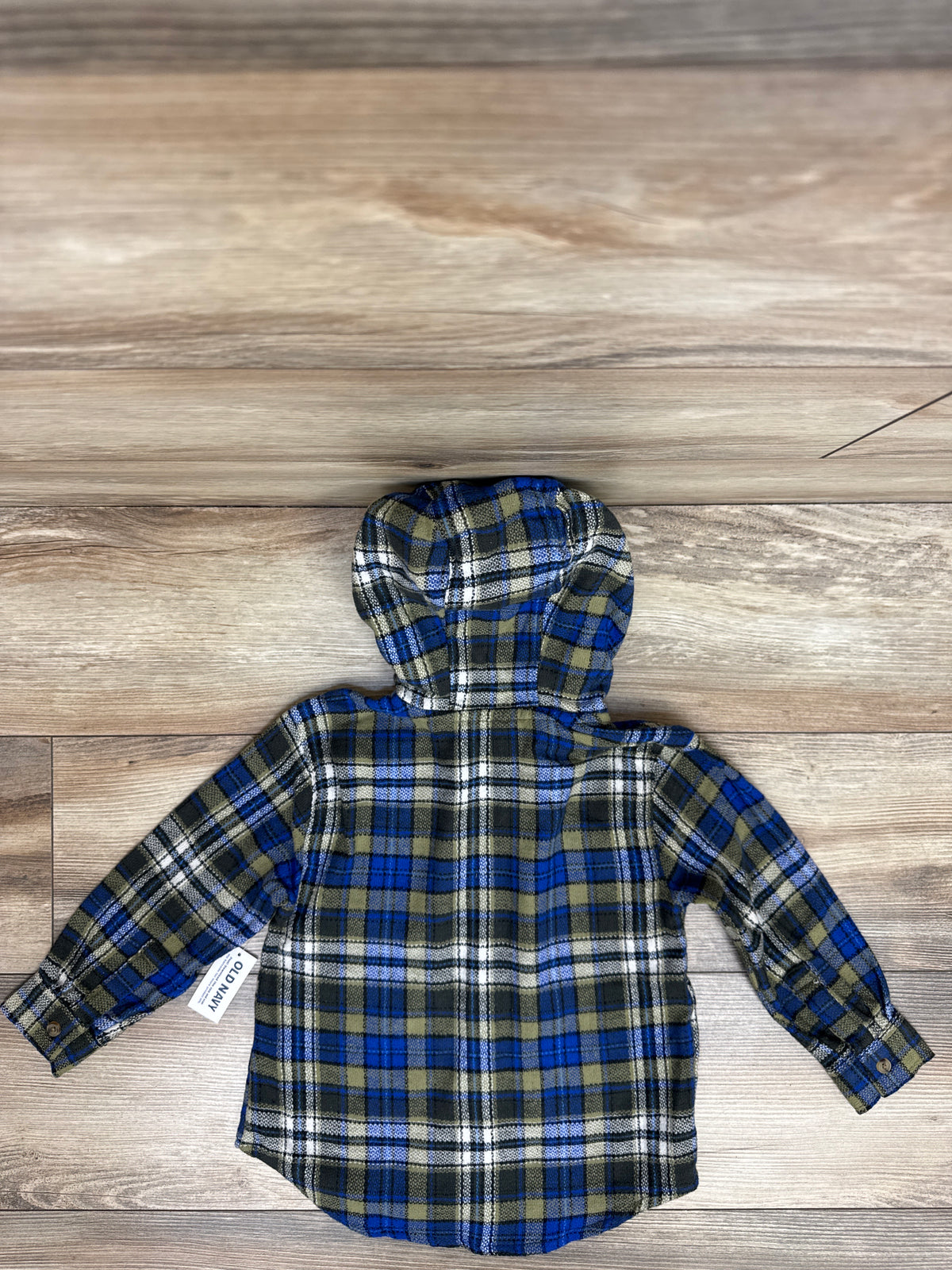 NEW Old Navy Hooded Flannel Green sz 4T