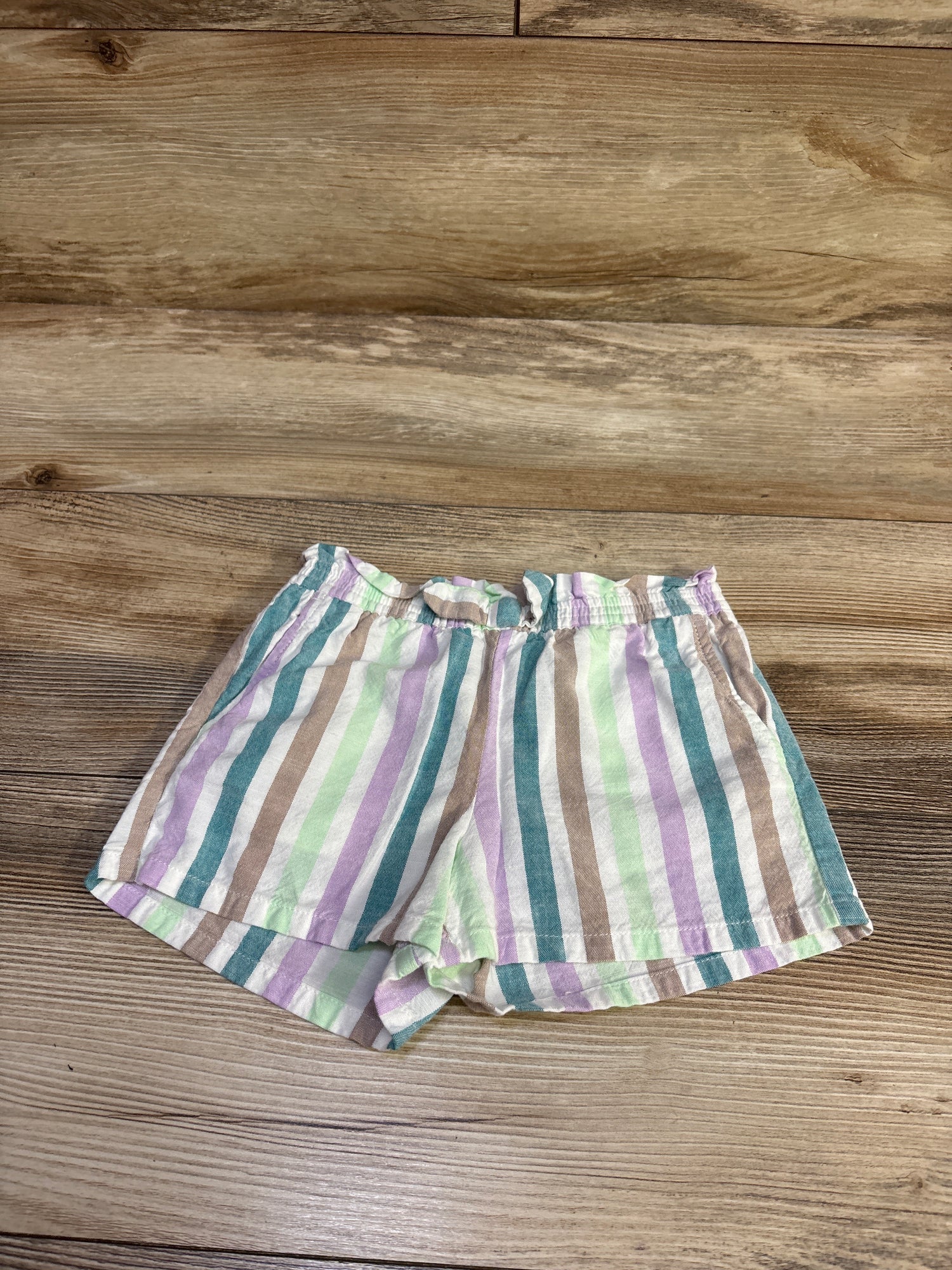 Carter's Striped Viscose Shorts White sz 3T