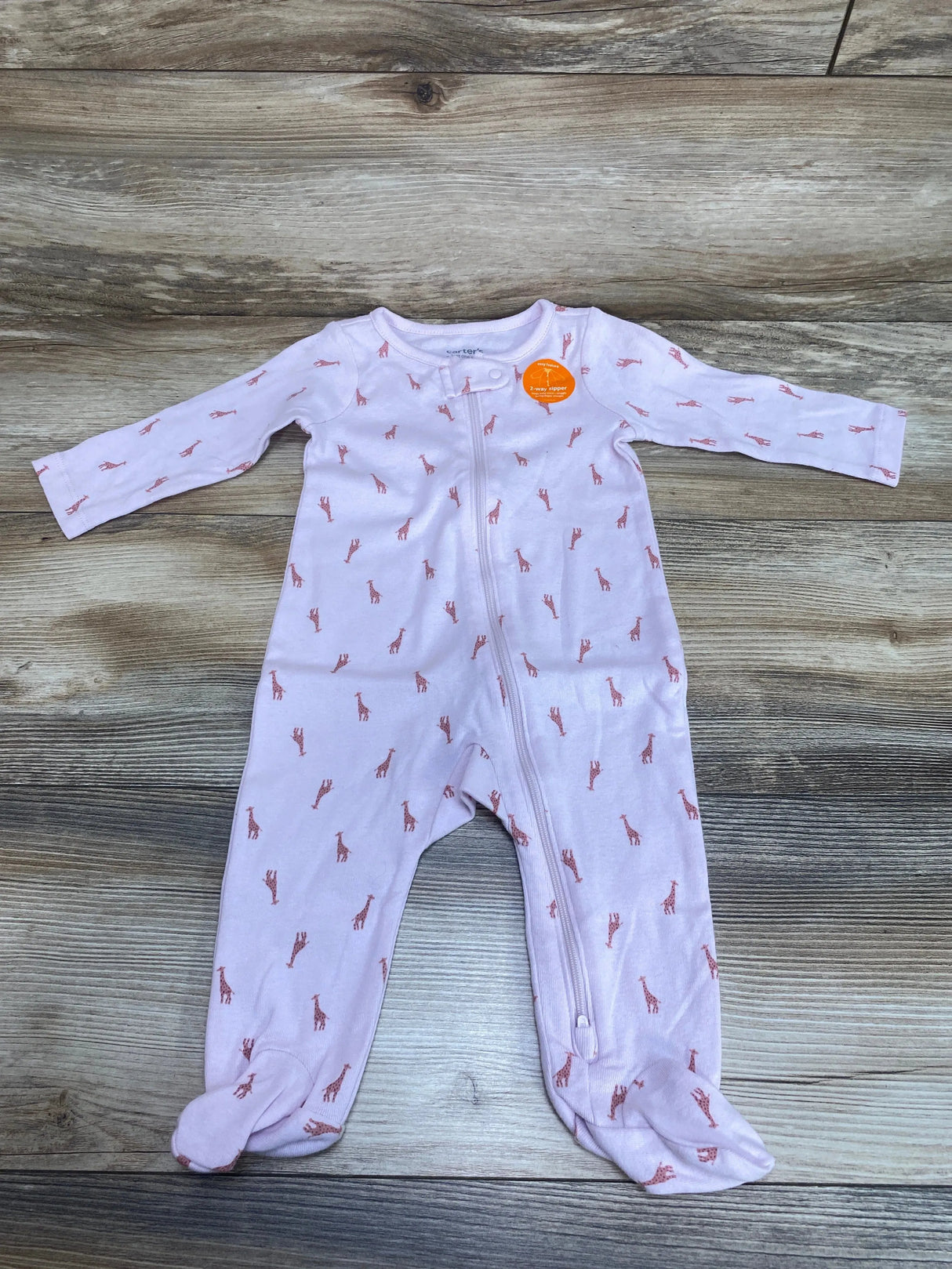 NEW Just One You Giraffe Print Sleeper Pink sz 6m