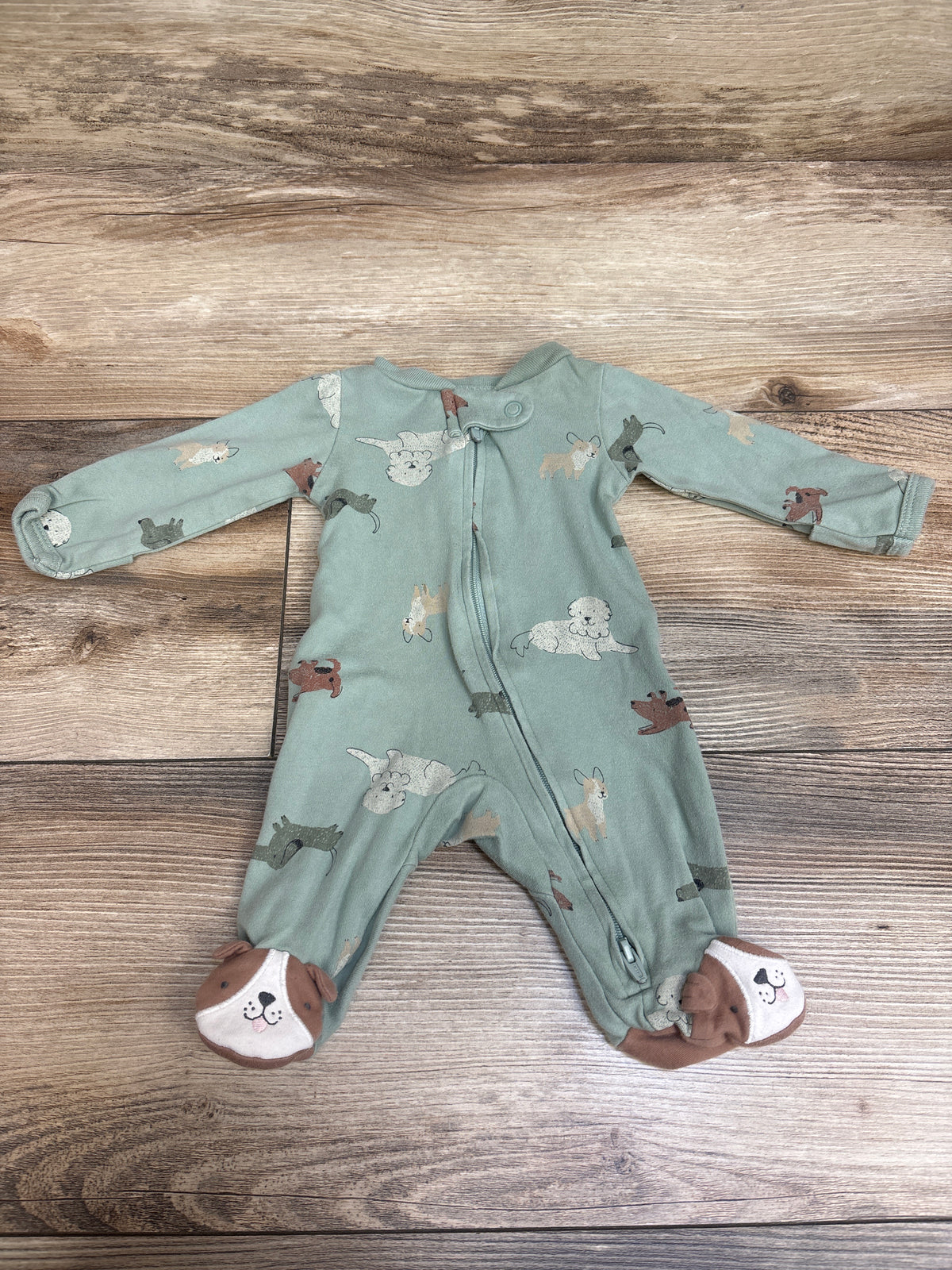 Carter's Dog Sleeper Green sz Preemie