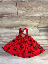 Disney Junior Minnie Mouse Suspender Skirtall Red sz 2T
