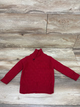 Cat & Jack Shawl Collar Cable Knit Sweater Red sz 2T