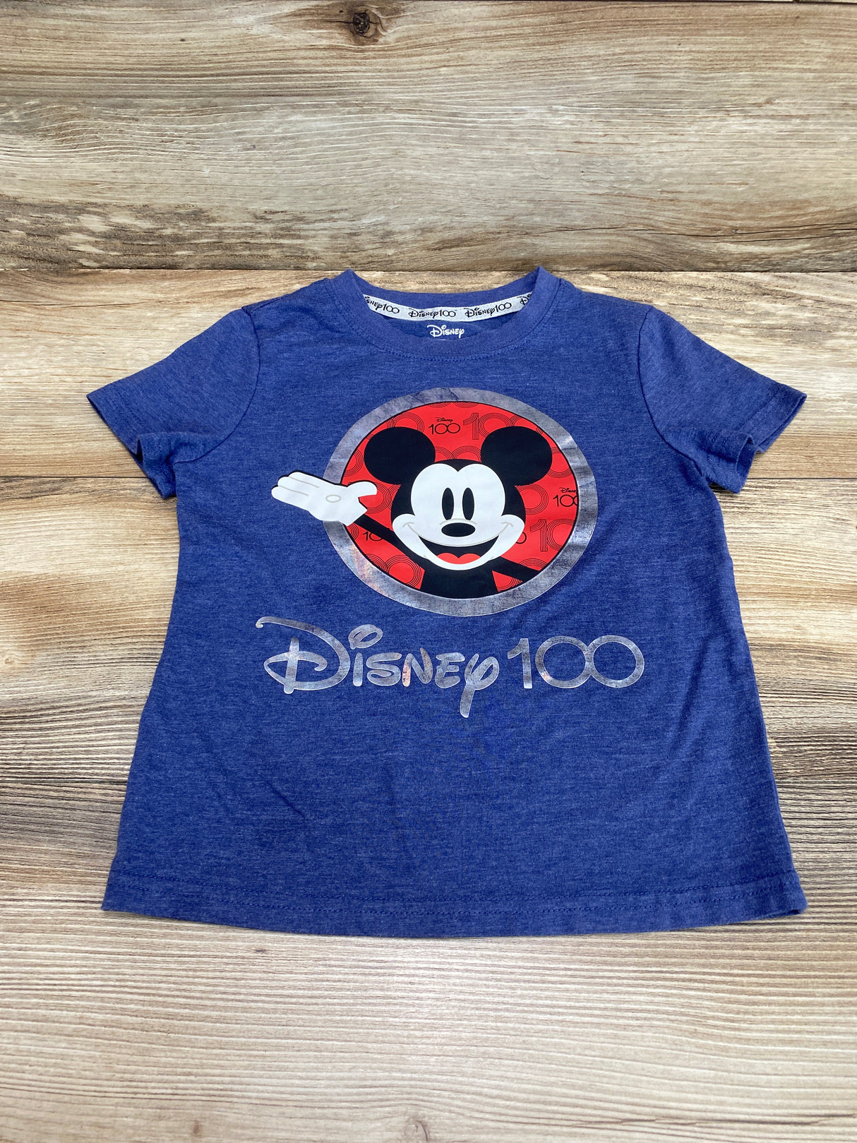 Disney 100 Mickey Mouse Shirt Blue sz 4T