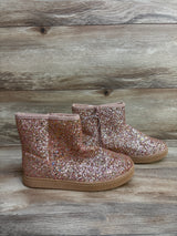 NEW Cat & Jack Holland Shearling Style Boots Rose Gold Sz 5Y