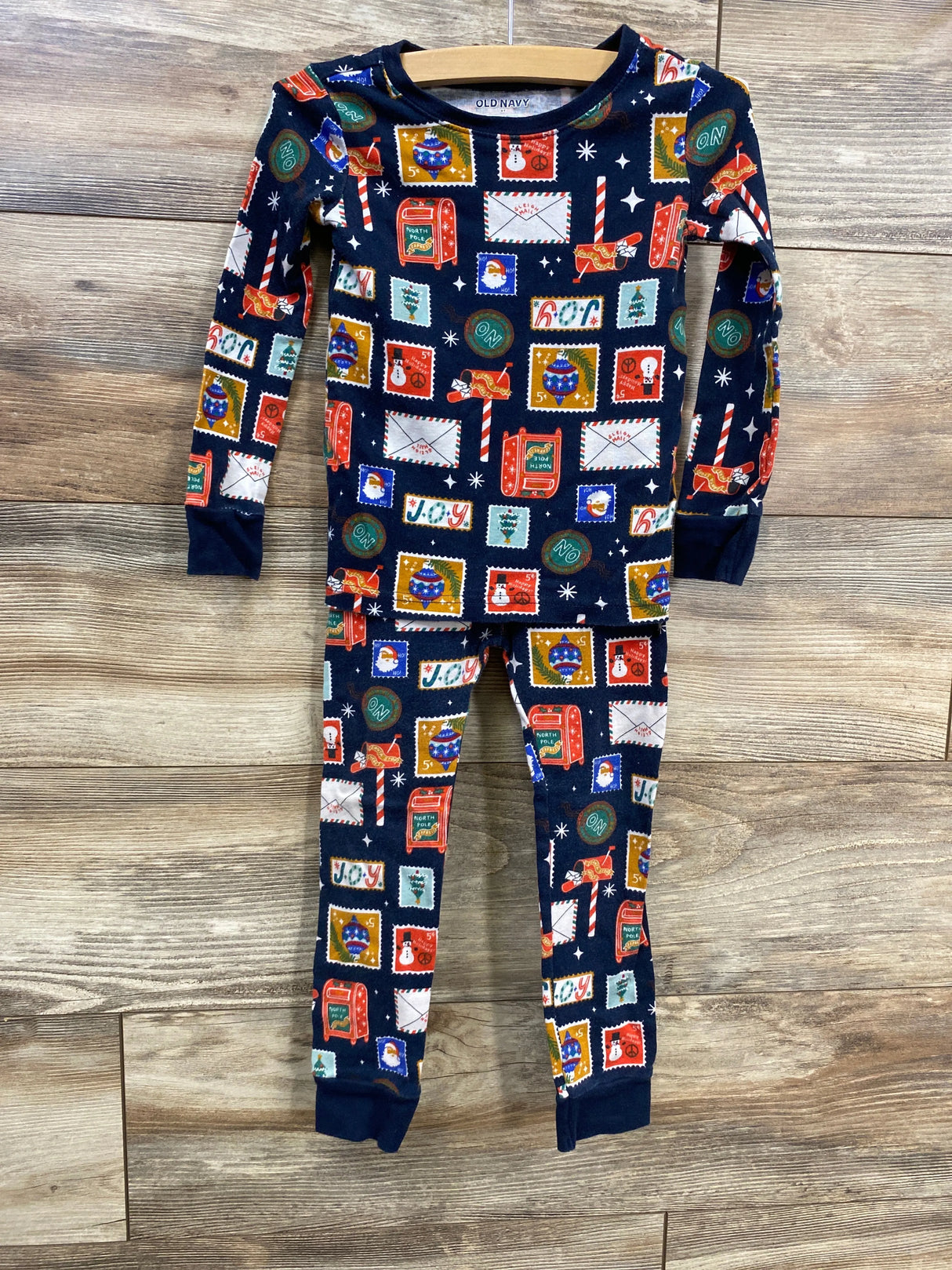 Old Navy 2pc Christmas Pajama Set Navy sz 4T