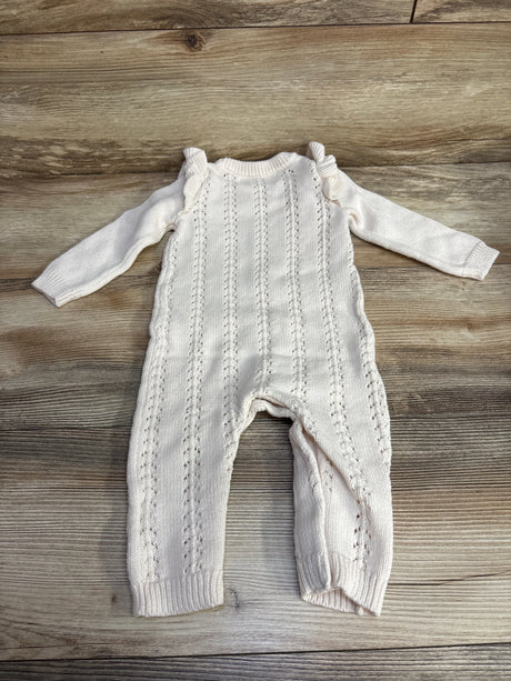 Old Navy Knit Ruffled Jumpsuit Cream sz 6-12m - Me n Mommy To Be