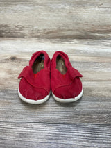 Toms Tiny Alpargata Shoes Red sz 6c