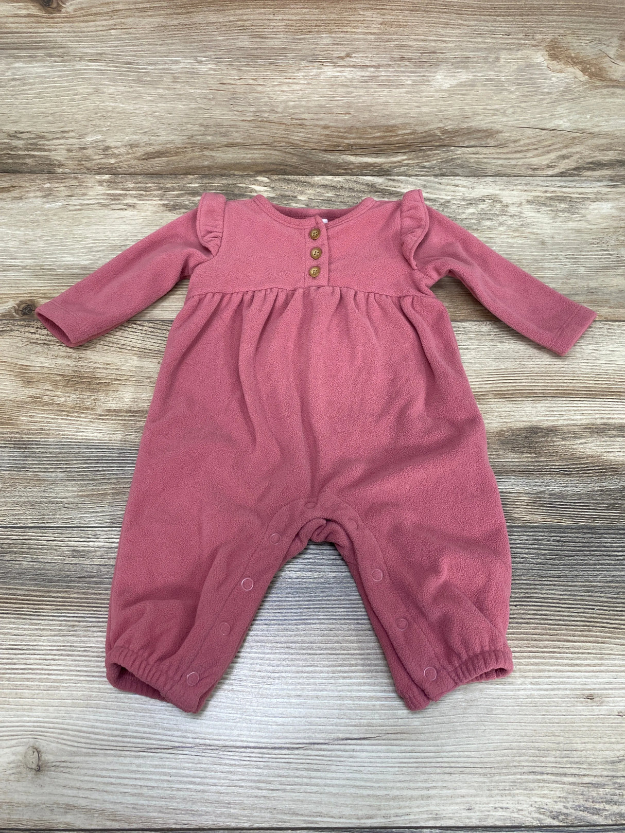 Carter's Fleece Henley Coverall Pink sz 3m