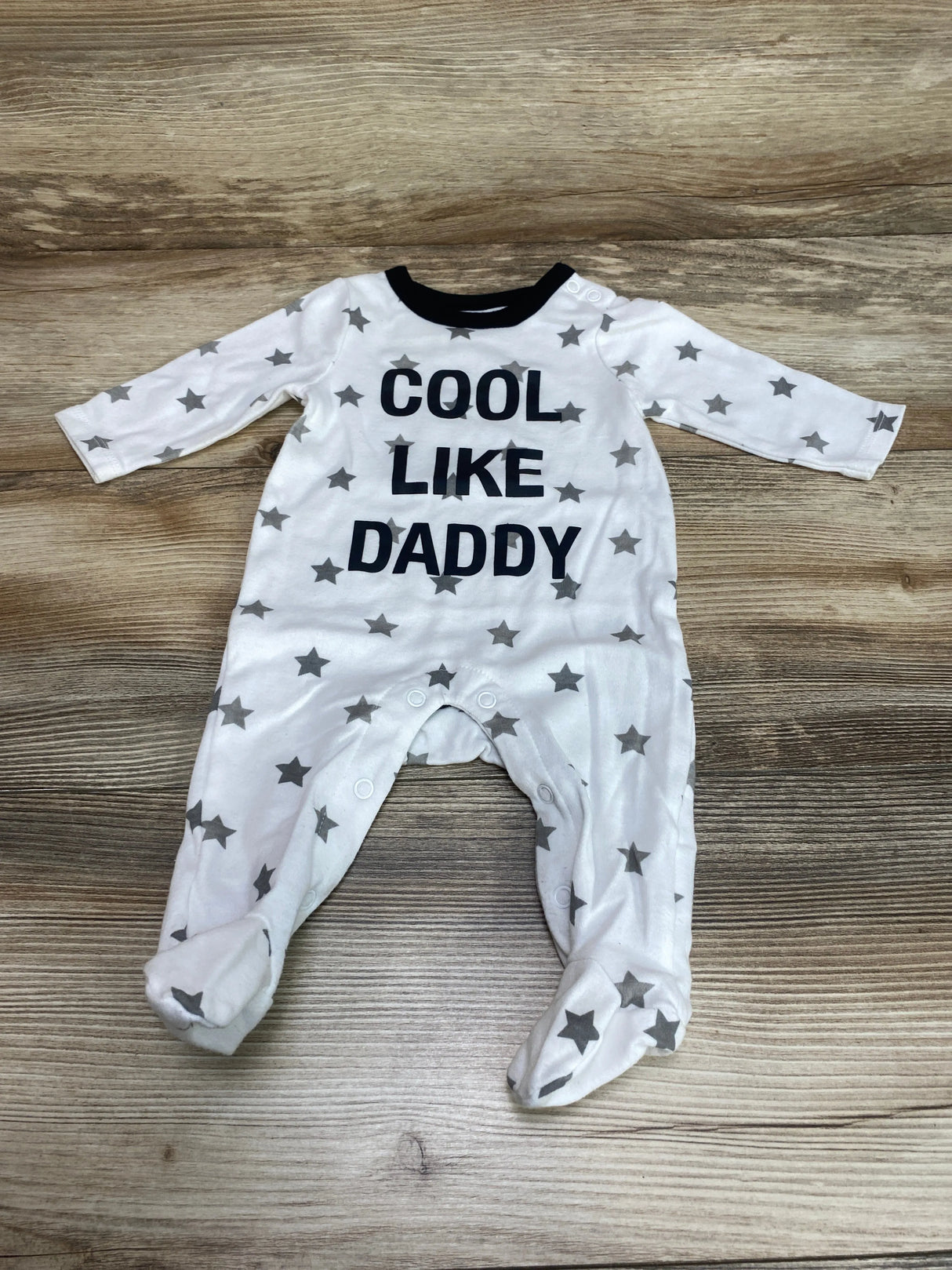 Sterling Baby Cool Like Daddy Footed Coverall White sz 3m