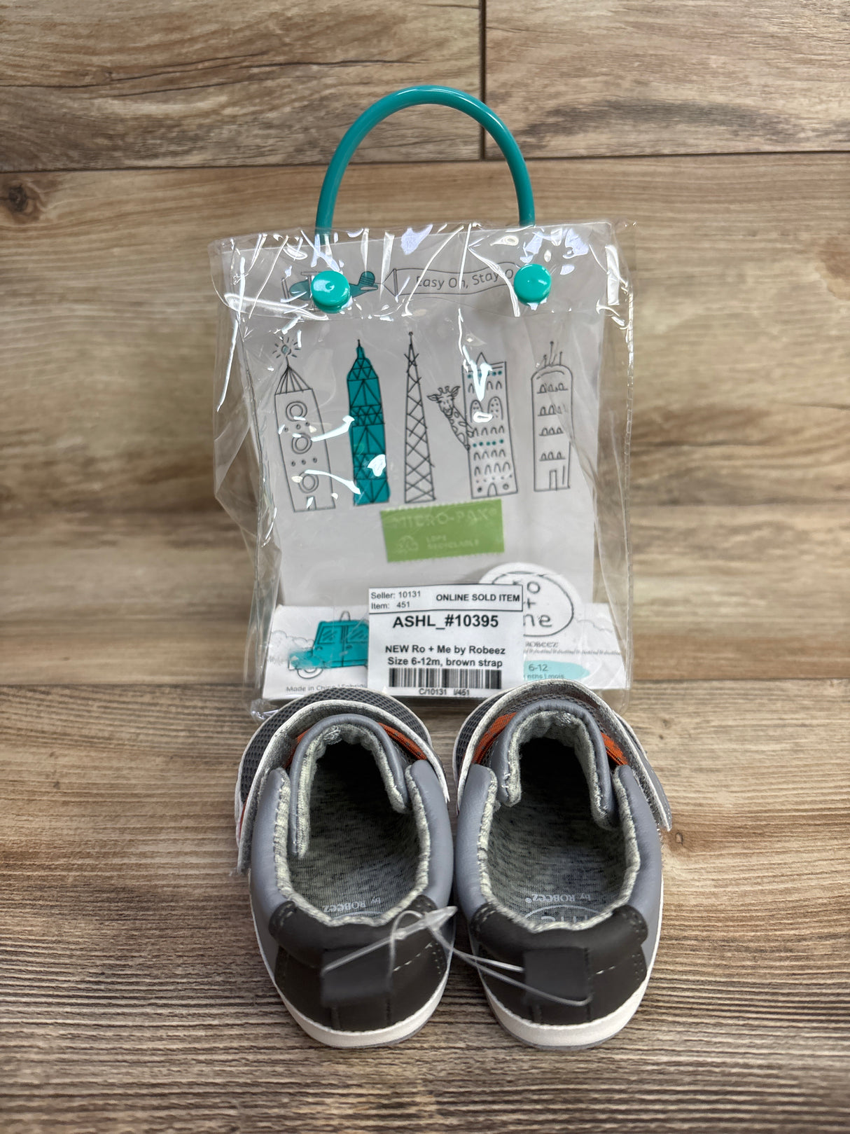 NEW Ro + Me by Robeez Mesh Sneakers Grey sz 3/4c