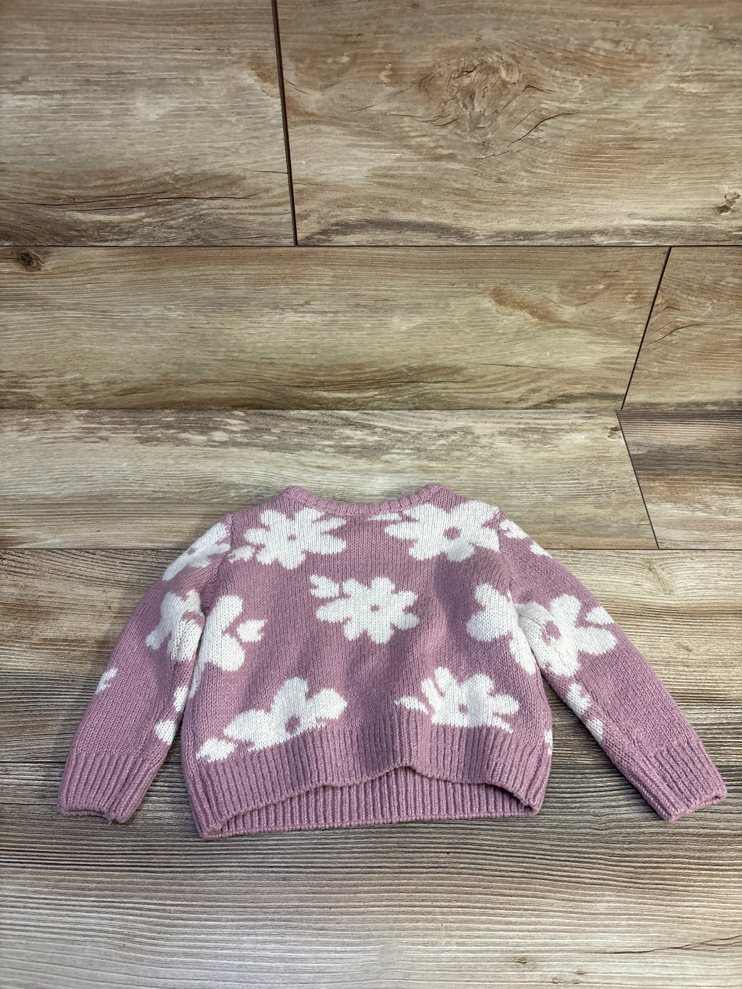Carter's Floral Knit Sweater Pink sz 12m